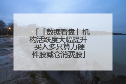 「数据看盘」机构活跃度大幅提升 买入多只算力硬件股减仓消费股