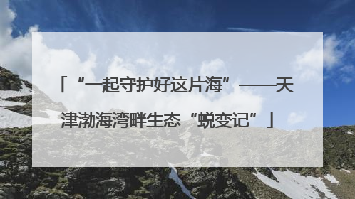 “一起守护好这片海”——天津渤海湾畔生态“蜕变记”