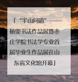 “半山问道”——杨雯书法作品展暨枣庄学院书法学专业首届毕业生作品展在山东省文化馆开幕