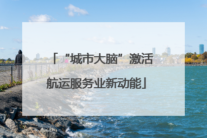 “城市大脑”激活航运服务业新动能