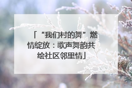 “我们村的舞”燃情绽放：歌声舞韵共绘社区邻里情