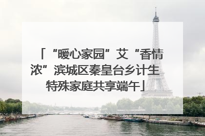 “暖心家园”艾“香情浓”滨城区秦皇台乡计生特殊家庭共享端午