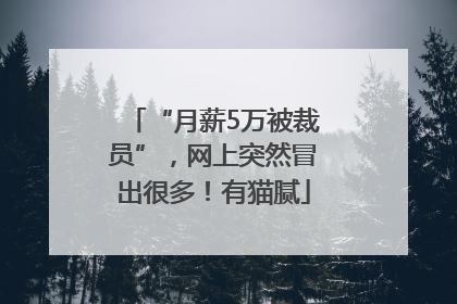 “月薪5万被裁员”，网上突然冒出很多！有猫腻