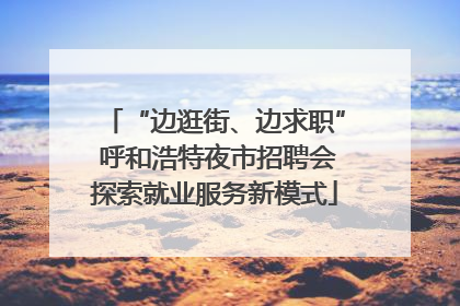 “边逛街、边求职” 呼和浩特夜市招聘会探索就业服务新模式