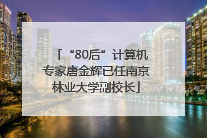 “80后”计算机专家唐金辉已任南京林业大学副校长