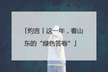 灼言丨这一年，看山东的“绿色答卷”