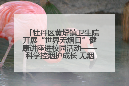 牡丹区黄堽镇卫生院开展“世界无烟日”健康讲座进校园活动——科学控烟护成长 无烟环境助健康
