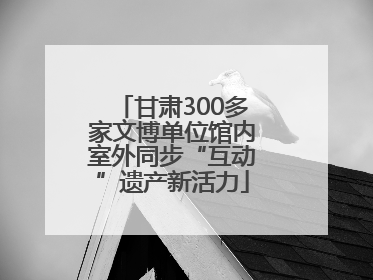 甘肃300多家文博单位馆内室外同步“互动”遗产新活力