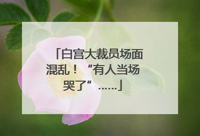 白宫大裁员场面混乱！“有人当场哭了”……