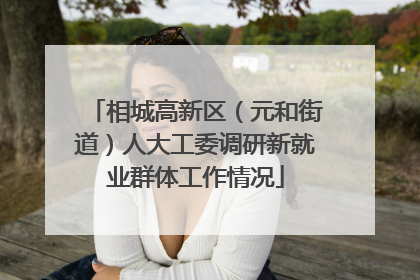相城高新区（元和街道）人大工委调研新就业群体工作情况