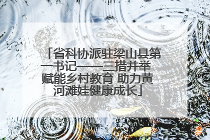 省科协派驻梁山县第一书记——三措并举 赋能乡村教育 助力黄河滩娃健康成长