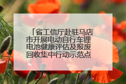省工信厅赴驻马店市开展电动自行车锂电池健康评估及报废回收集中行动示范点建设调研指导