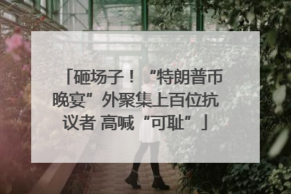 砸场子！“特朗普币晚宴”外聚集上百位抗议者 高喊“可耻”