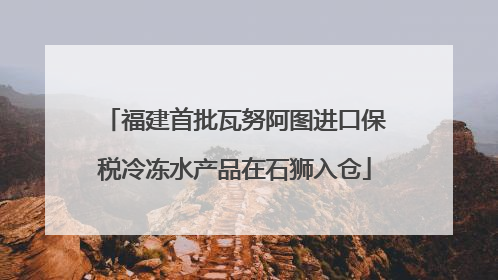 福建首批瓦努阿图进口保税冷冻水产品在石狮入仓
