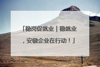稳岗促就业｜稳就业，安徽企业在行动！
