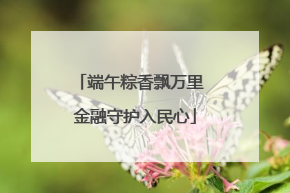 端午粽香飘万里 金融守护入民心