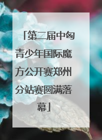 第二届中匈青少年国际魔方公开赛郑州分站赛圆满落幕
