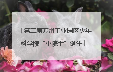 第二届苏州工业园区少年科学院“小院士”诞生