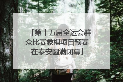第十五届全运会群众比赛象棋项目预赛在泰安圆满闭幕