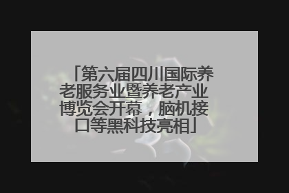 第六届四川国际养老服务业暨养老产业博览会开幕，脑机接口等黑科技亮相