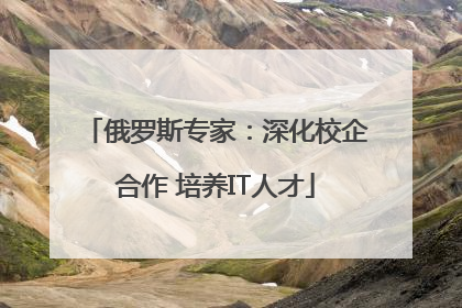 俄罗斯专家：深化校企合作 培养IT人才