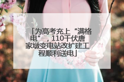 为高考充上“满格电”，110千伏唐家墩变电站改扩建工程顺利送电