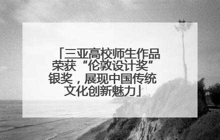 三亚高校师生作品荣获“伦敦设计奖”银奖，展现中国传统文化创新魅力