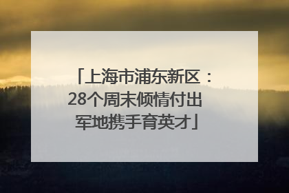 上海市浦东新区：28个周末倾情付出 军地携手育英才
