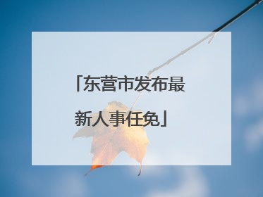 东营市发布最新人事任免