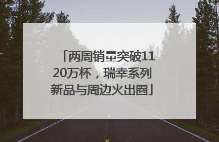 两周销量突破1120万杯，瑞幸系列新品与周边火出圈