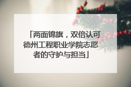 两面锦旗，双倍认可德州工程职业学院志愿者的守护与担当