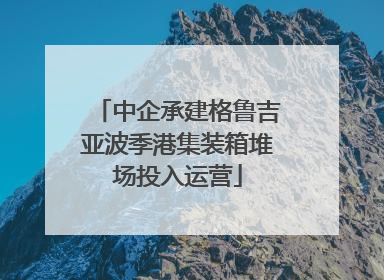 中企承建格鲁吉亚波季港集装箱堆场投入运营