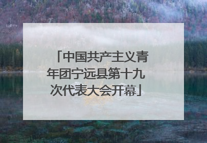 中国共产主义青年团宁远县第十九次代表大会开幕