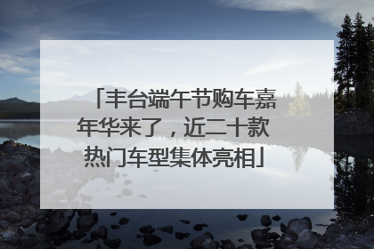 丰台端午节购车嘉年华来了，近二十款热门车型集体亮相