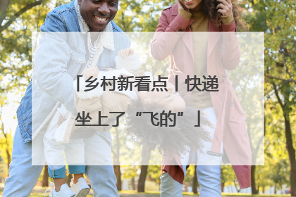 乡村新看点丨快递坐上了“飞的”