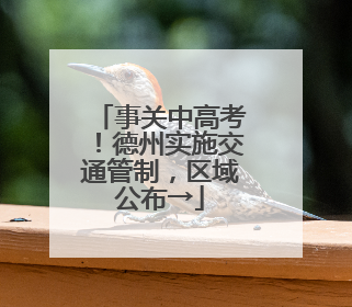 事关中高考！德州实施交通管制，区域公布→