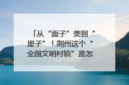 从“面子”美到“里子”！荆州这个“全国文明村镇”是怎样炼成的？
