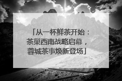 从一杯鲜茶开始：茶巢西南战略启幕，蓉城茶事焕新登场