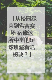 从校园绿茵到省赛赛场 宿豫这所中学的足球班藏着啥秘诀？