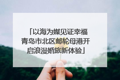 以海为媒见证幸福 青岛市北区邮轮母港开启浪漫婚旅新体验