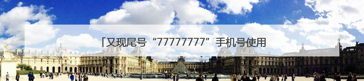 又现尾号“77777777”手机号使用权法拍，起拍价130万元，已有人报名