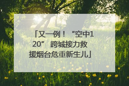 又一例！“空中120” 跨城接力救援烟台危重新生儿