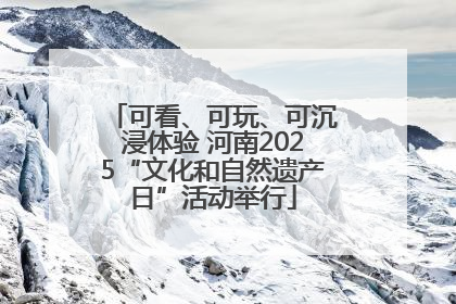 可看、可玩、可沉浸体验 河南2025“文化和自然遗产日”活动举行