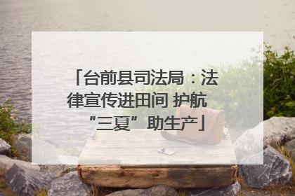 台前县司法局：法律宣传进田间 护航“三夏”助生产