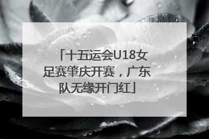 十五运会U18女足赛肇庆开赛，广东队无缘开门红