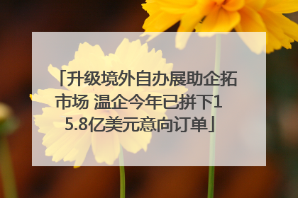 升级境外自办展助企拓市场 温企今年已拼下15.8亿美元意向订单