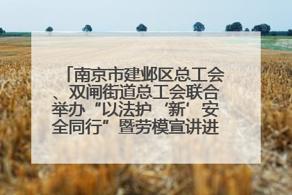 南京市建邺区总工会、双闸街道总工会联合举办“以法护‘新’安全同行”暨劳模宣讲进工地服务活动