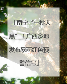 南宁“一秒天黑”！广西多地发布暴雨红色预警信号