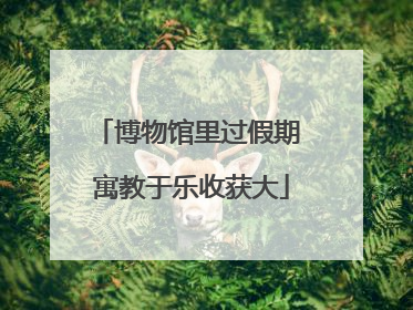 博物馆里过假期 寓教于乐收获大