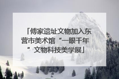 傅家遗址文物加入东营市美术馆“一眼千年”文物科技美学展